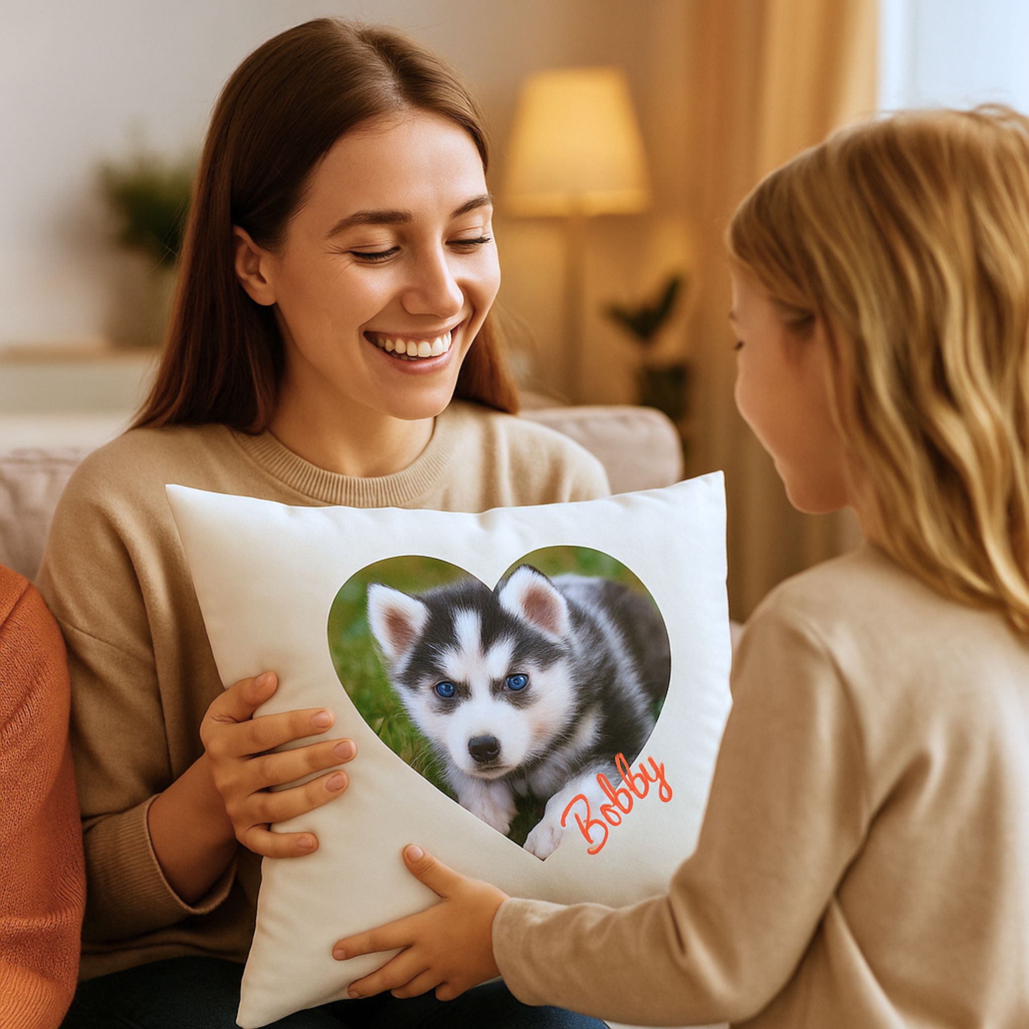 Kissen mit Wunschmotiv (gefüllt)