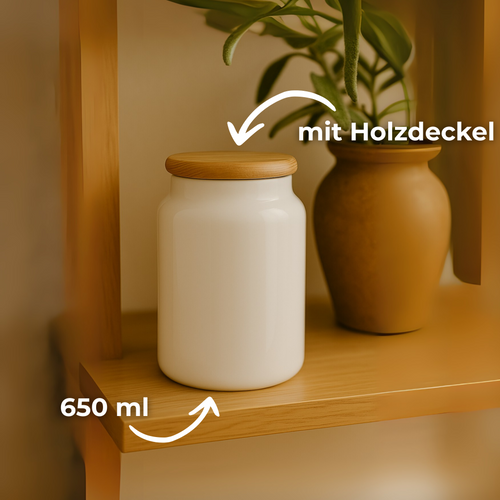Keramikdose für Leckerlis (mit Wunschmotiv)
