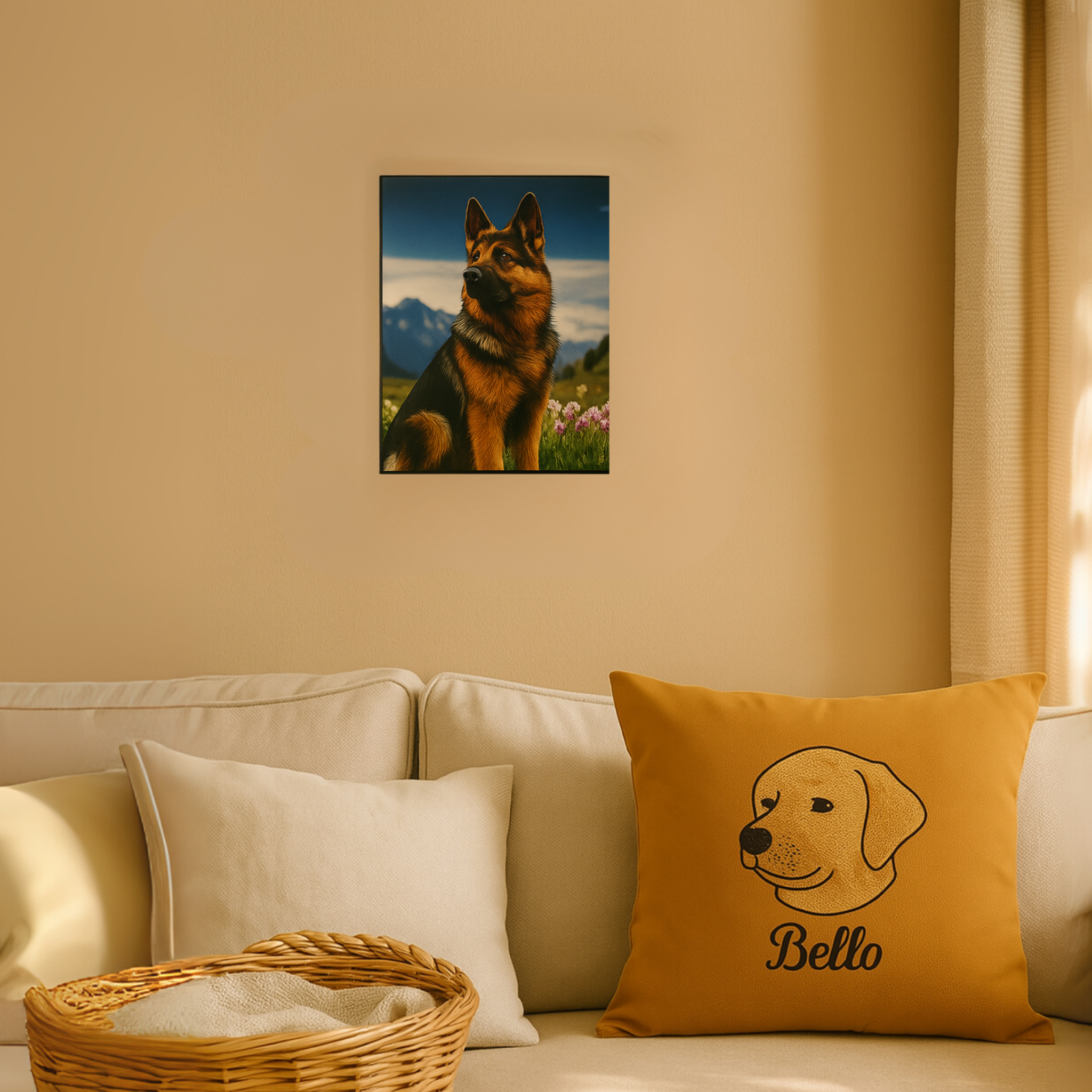 Wandtafel mit Wunschmotiv