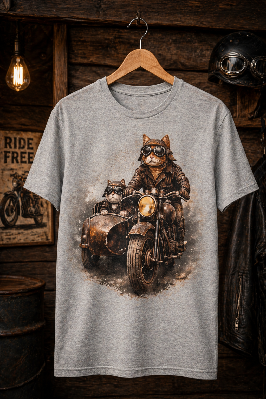 Sidecar Cats | Das Duo auf zwei Rädern | Pop-Art | Unisex