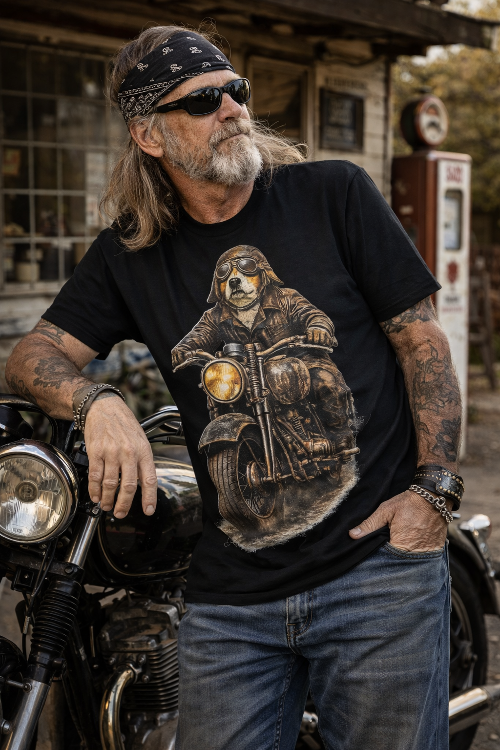 Road Dog | Biker auf vier Pfoten | Vintage | Unisex