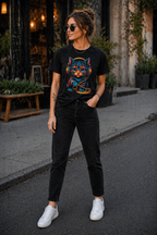 Katzen T-Shirt – Colorful Cat Headphones | Pop-Art | Unisex