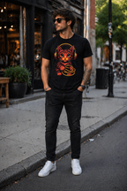 Katzen T-Shirt – Red Cat Headphones | Pop-Art | Unisex