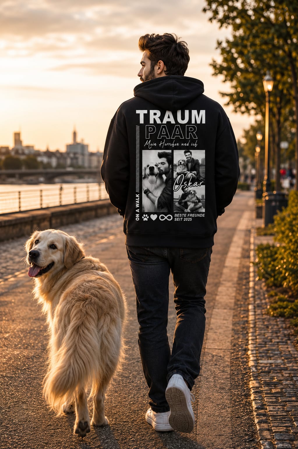 Traumpaar | Mein Herrchen und ich | Personalisiert | Hoodie Unisex