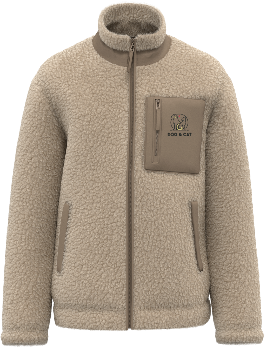 Sherpa Jacke mit Dog & Cat Stick