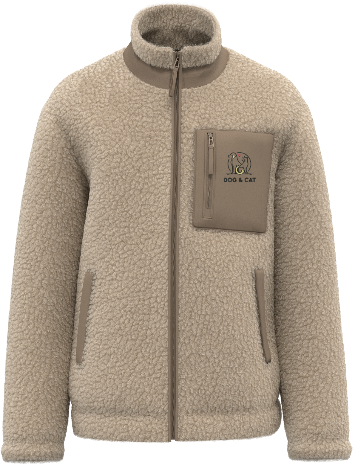 Sherpa Jacke mit Dog & Cat Stick