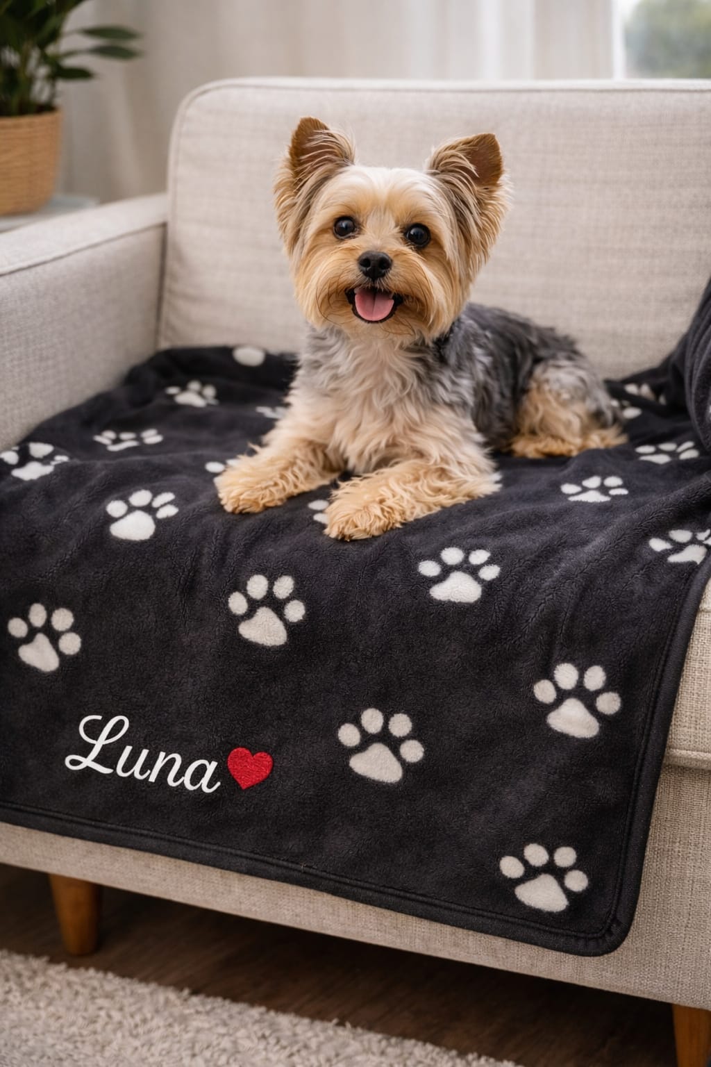 Hundedecke „Milo“ – weich und personalisierbar
